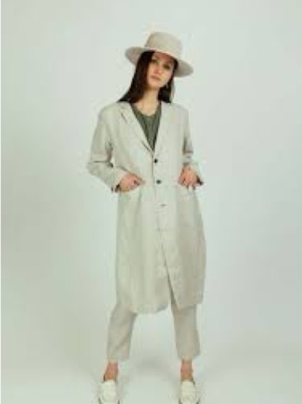 Pas de Calais Linen Long Coat Jacket Women’s S